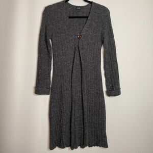 Olian Maternity Angora Blend Long Cardigan Single Button Closure Grey Size S